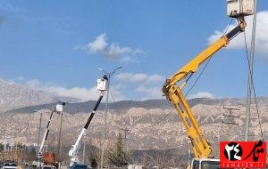 اصلاح و بهسازی شبکه روشنایی برق یاسوج با اعتبار بیش از ۴ میلیارد ریال