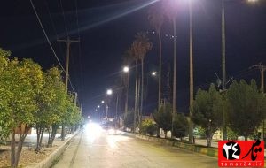 شبکه روشنایی معابر شهر دهدشت بهسازی شد شبکه روشنایی معابر شهر دهدشت بهسازی شد