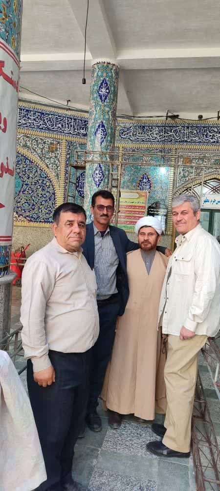 حضور دکتر تاج گردون در حرم امام‌زاده بی‌بی حکیمه (س) و حمایت از طرح‌های فرهنگی